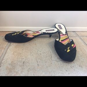 Emilio Pucci Silk Mules